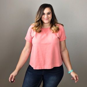 Anthropologie Eri + Ali Short Sleeve Sweatshirt